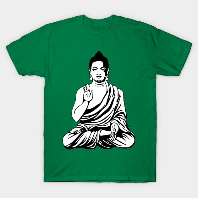 Buddha (black) T-Shirt by emptyspaceshop